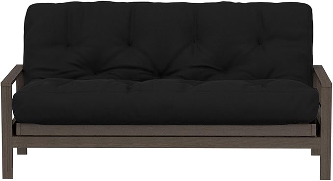 Royal Sleep Products by The Futon Factory 6 inch Foam Futon Mattress - Solid Black Cover - Queen Size - CertiPUR Certified Foams - Made in USA - (Frame not Included)
