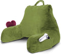 Nestl Reading Pillow for Kids & Teens with Shredded Memory Foam, Backrest Pillows for Reading, Watching, and Gaming, Use on the Couch, Bed, or Floor, Adjustable Support with Washable Cover Calla Green