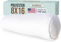 Pillowflex Bolster Pillow (8x16)- Round Roll Pillow Bolster Insert, Plush Polyester-Filled Insert for Decorative Shams, Odorless, Lint and Dust-Free Polyester Filling, No Lumps - (White)