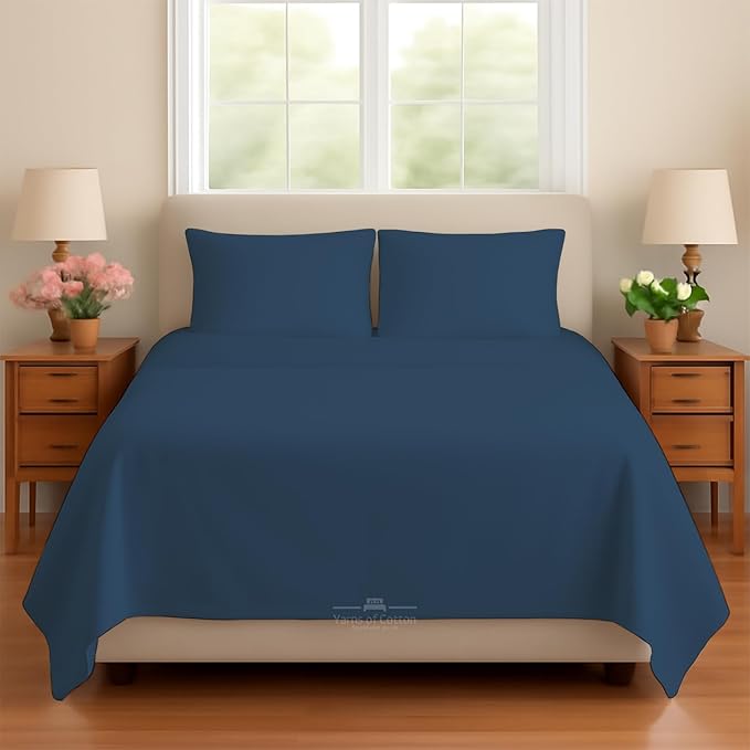 Sleeper Sofa 4 Piece Bed Sheet Set Premium Quality 100% Cotton 500 Thread Count, Smooth & Super Soft Sateen Weave, Extra Soft Bed Sheets, Wrinkle Free, 8 Inch Deep Pocket (Queen, Medium)