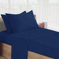 Springspirit 30" x 75" x 9" Cot Sheets, 4-Piece Set, Fitted Sheets for Twin/Camp Bunk/RV Bunk/Guest Beds, Navy