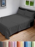 Full XL Bed Sheet Set - 4 Piece Extra Long Extended Full XL Sheets - Soft, Breathable & Cooling - Fits 8” to 16" Mattress w/ Deep Pockets - 54" x 80" - Easy-Fit, Wrinkle & Fade Resistant - Charcoal