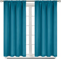 BGment Peacock Blue Blackout Curtains for Kitchen Bedroom Window - Short Drapes Thermal Insulated Blackout Blinds for Rv Bathroom Privacy, 42 x 48 Inch, 2 Panels