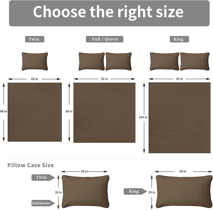 Easy-Going Full/Queen Size Reversible Quilt Set with 1 Quilt and 2 Pillow Shams, Soft Bed Quilt Cover, Water Resistant Lightweight Microfiber Bedspread, Stain Resistant, Damask-Camel/Ivory
