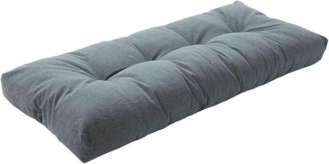 FUNHOME Outdoor Bench Cushion 42 x18 inch with Non-Slip Grips,Water Resistant Porch Swing Cushion,Bench Pillow Pads,Tufted Cushions for Patio Garden Furniture,42" Seat Cushions(Dark Gray)