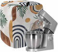 Farmhouse Boho Stand Mixer Dust Cover with Storage Pocket & Handles, Fits All Tilt Head & Bowl Lift Vintage Abstract Kitchen Appliance Cover Organizer Geometric Leaves Bag Accessories, 6-8 Quart
