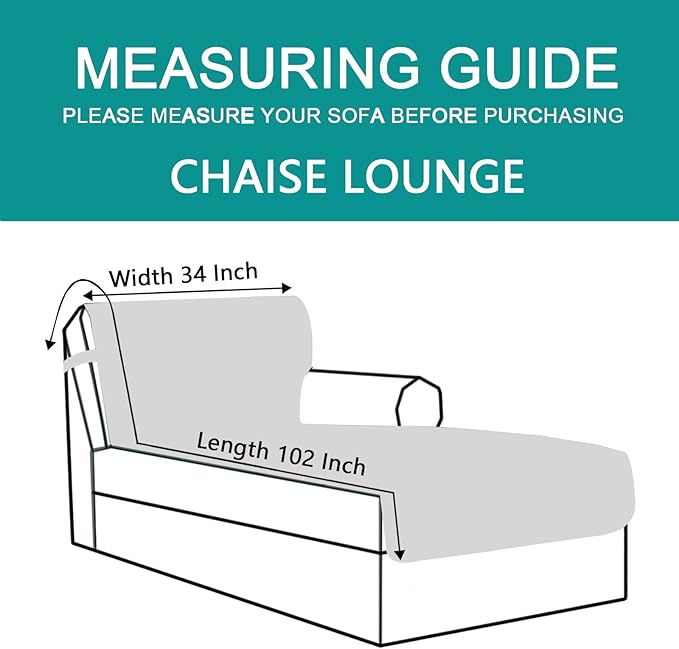 U-NICE HOME Sectional Couch Cover for Dogs Chaise Lounge Reversible Sofa Cover Furniture Protector Cover for Pets with Elastic Adjustable Strap (Chaise Lounge, Huntergreen/Sage)