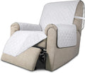 Easy-Going Recliner Chair Slipcover Reversible Sofa Cover Water Resistant Couch Cover Furniture Protector with Elastic Straps for Pets Dog (Recliner 22 inch, White/White)