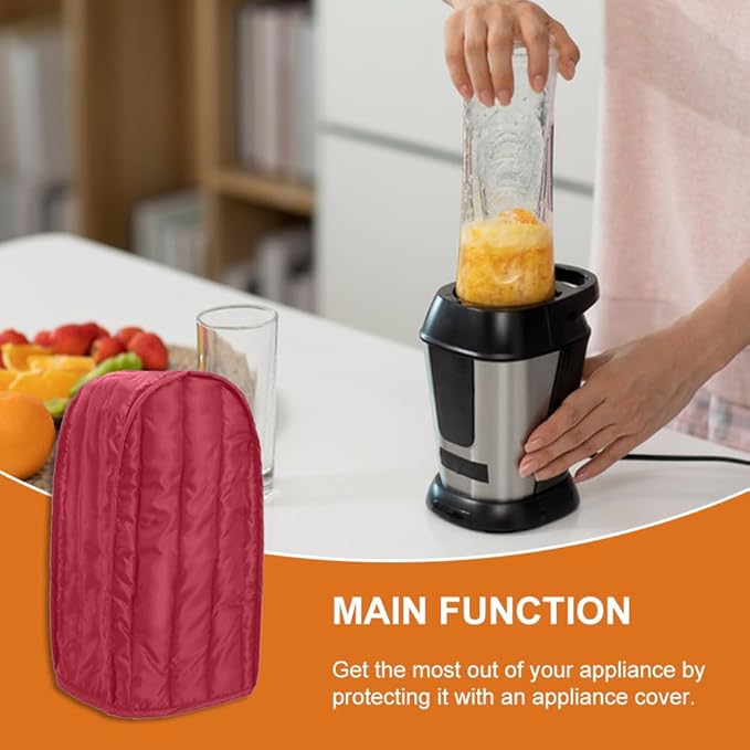 Kitchen Blender Dust Cover, Anti Fingerprint Polyester Stand Mixer or Coffee Maker Appliance Cover, Dust Proof Stain Resistant Blender Cover For kitchen Appliance(Wine Red)