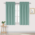 DWCN Blackout Curtains for Living Room Thermal Insulated, Energy Saving & Noise Reducing Bedroom Curtains, Sage Green, W 42x L 45 Inch, Set of 2 Rod Pocket Curtain Panels