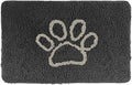 GORILLA GRIP SOAKSTOPPER Dog Door Mat, 36x24 Machine Washable Rug Absorbent Doormat Captures Moisture Mud Dirt, Quick Dry Soft Chenille Entryway Rugs Indoor Entrance Mats for Dog Paws, Charcoal