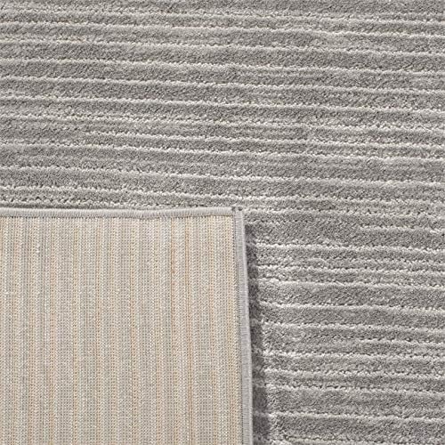 SAFAVIEH Vision Collection Runner Rug - 2'2" x 12', Silver, Modern Ombre Design, Non-Shedding & Easy to Clean, Ideal for Foyer, Hallway, Bedroom (VSN606G)