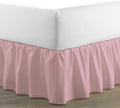 Bed Skirt - Ruffled Bed Skirt (Twin XL, Pink) 12 Inch Drop Dust Ruffle with Platform, 100% Cotton 800 Thread Count Fabric - Dust Ruffle Bedskirt for Easy Fitting and Easy Care