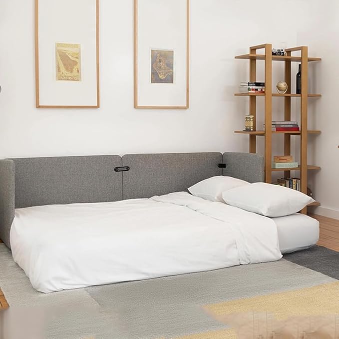 PLUSHY COMFORT Queen Sleeper Sofa Bed Sheet Set, in 100% Egyptian Cotton, 600 Tc, Soft and Heavy Fabric in Beutifull White Solid Color, Sleeper Bed Size (60 x74 +8 Inch Deep Pocket) to Queen Sofa Bed