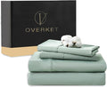 Egyptian Cotton Sheets Full Size 4PCS 1000 Thread Count Sateen Weave Soft Breathable 16-Inch Deep Pocket （Full,Sage Green）
