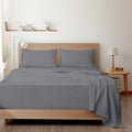 SPRINGSPIRIT Twin XL Sheet Sets, 4 Piece Bed Sheets Set Deep Pockets, Super Soft Twin XL Sheets, Breathable Bedding Sheets, Grey