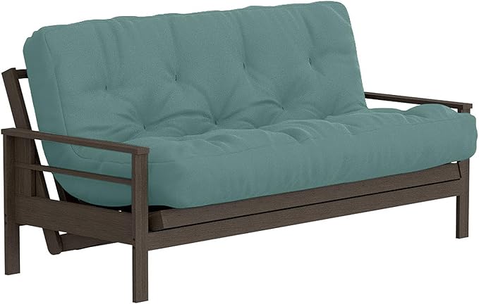 Royal Sleep Products by The Futon Factory 6 inch Foam Futon Mattress - Solid Teal Cover - Queen Size - CertiPUR Certified Foams - Made in USA - Replacement Mattress - (Frame not Included)