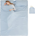Sleeping Bag Liner Camping Adult Sleep Sack Lightweight Travel Sheet for Hotel Bed Compact Ultralight Essential Cleaning Supplies Kit Travel Bedding Set for Backpacking