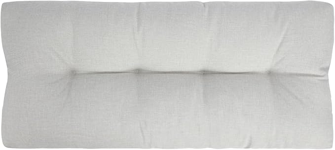 FUNHOME Outdoor Bench Cushion 48 x18 inch with Non-Slip Grips,Water Resistant Porch Swing Cushion,Bench Pillow Pads,Tufted Cushions for Patio Garden Furniture,48" Seat Cushions(White Gray)