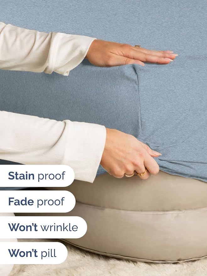Extra Deep Full Fitted Sheet - Hotel Luxury Single Fitted Sheet Only - Easily Fits 18 inch to 24 inch Mattress - Ultra Soft, Wrinkle Free with Extra Deep Pockets - Breathable & Comfy - Heathered Blue