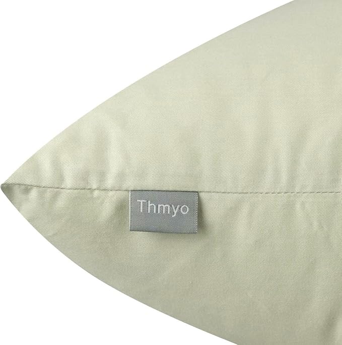 Thmyo 4-Pack 100% Cotton Christmas/Halloween Lumbar Comfortable Solid Decorative Throw Pillow Case Rectangle Cushion Cover Pillowcase Blank Pillow Covers DIY Throw Pillowcase(12x20inch/30x50cm,Beige)