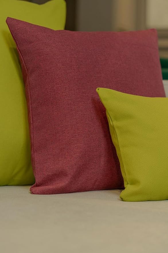 Haven & Glow Decorative Throw Pillow Cover – Square Cushion Case with Zipper | Modern Sofa, Couch & Bed Accent Pillow Covers for Living Room, Bedroom & Home Decor | 24 x 24 Inch – Green – Pack of 2