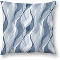 Light Blue Throw Pillow Covers Modern Abstract Blue and Grey Striped Decorations for Bedroom Living Room Farmhouse Sofa Pillows Bed Couch 22x22 Inch