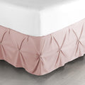 Nestl Blush Pink Bed Skirt King Size, Pinch Pleat King Bed Skirt, 14" Inch Drop King Bedskirt, Hotel Quality Blush Pink Bed Skirts, Premium Microfiber Bedskirt for King Bed, Blush Pink King Bed Skirt