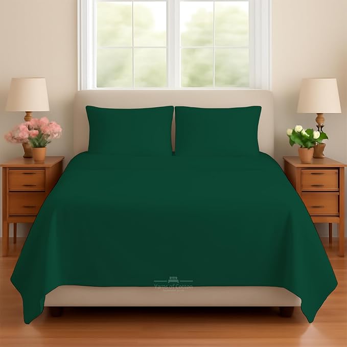 Sleeper Sofa 4 Piece Bed Sheet Set Premium Quality 100% Cotton 500 Thread Count, Smooth & Super Soft Sateen Weave, Extra Soft Bed Sheets, Wrinkle Free, 8 Inch Deep Pocket (Full, Olive)