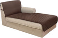 U-NICE HOME Sectional Couch Cover for Dogs Chaise Lounge Reversible Sofa Cover Furniture Protector Cover for Pets with Elastic Adjustable Strap (Chaise Lounge, Chocolate/Chocolate)