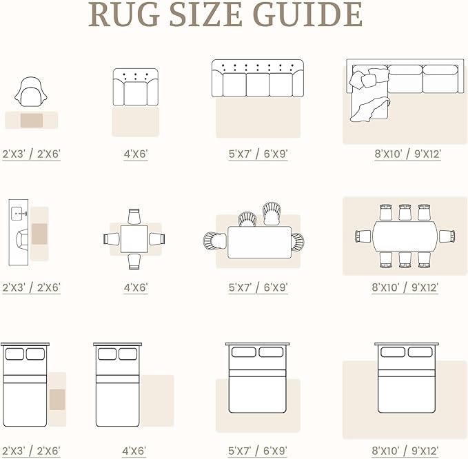5x7 Area Rug Living Room: Washable Boho Geometric Moroccan Rug Neutral Modern Farmhouse Indoor Soft Non Slip Ultra Thin Printed Pattern Carpet for Dining Room Bedroom Nursery Home (Beige, 5'x7')