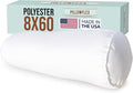 Pillowflex Bolster Pillow (8x60) - Round Roll Pillow Bolster Insert, Plush Polyester-Filled Insert for Decorative Shams, Odorless, Lint and Dust-Free Polyester Filling, No Lumps - (White)