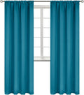 BGment Rod Pocket Blackout Curtains for Bedroom - Thermal Insulated Room Darkening Curtain for Living Room, Peacockblue, 42 x 84 Inch, 2 Panels