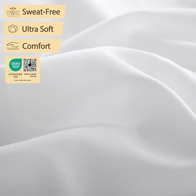 Air Mattress Sheet Set Queen Size,6 Piece Deep Pocket Bed Sheet Set for 16-24 Inch Air Bed,Easy Inflate Access,Perfect for Guest Room, RV, Camping,White