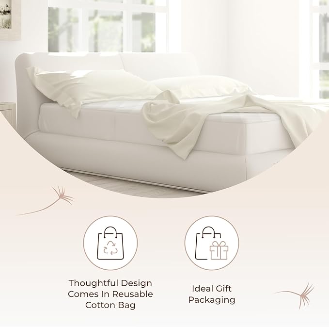 100% Cotton Organic Mattress Pad - Luxury Quilted Mattress Topper Protector Plush & Breathable Machine Washable Design - Fairtrade & GOTS Certified Premium 400GSM Thick with Deep Pocket (Twin)