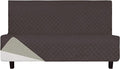 Easy-Going Futon Slipcover - Reversible Sofa Cover, Armless, Water Resistant - Pets & Kids (Chocolate/Beige)