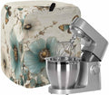 Spring Flowers Stand Mixer Dust Cover with Storage Pocket & Handles, Fits All Tilt Head & Bowl Lift Botanical Butterfly Kitchen Appliance Cover Organizer Vintage Farmhouse Bag Accessories, 6-8 Quart