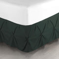 Nestl Forest Green Bed Skirt Cal King Size, Pinch Pleat Cal King Bed Skirt, 14" Drop Cal King Bedskirt, Hotel Quality Bed Skirts, Microfiber Bedskirt for Cal King Bed, Forest Green Cal King Bed Skirt