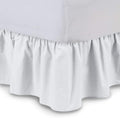 Bed Skirt - Ruffled Bed Skirt (RV King, White) 12 Inch Drop Dust Ruffle with Platform, 100% Cotton 800 Thread Count Fabric - Dust Ruffle Bedskirt for Easy Fitting and Easy Care
