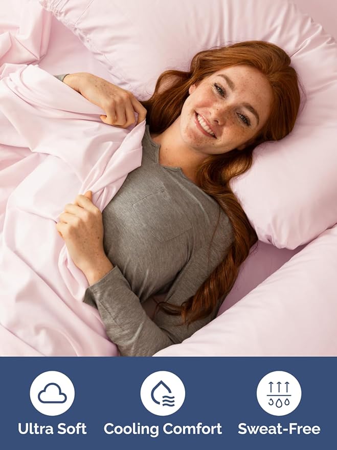 Extra Deep Full Fitted Sheet - Hotel Luxury Single Fitted Sheet Only - Easily Fits 18 inch to 24 inch Mattress - Ultra Soft, Wrinkle Free with Extra Deep Pockets - Breathable & Comfy - Lavender Pink