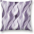 Lavender Throw Pillow Covers Modern Purple and Grey Striped Decorations for Bedroom Living Room Farmhouse Sofa Pillows Bed Couch 18x18 Inch
