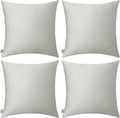 Thmyo 4-Pack 100% Cotton Comfortable Solid Decorative Throw Pillow Case Square Cushion Cover Pillowcase Sublimation Blank Pillow Covers DIY Throw Pillowcase for Sofa Bedroom(20x20 inch/ 50x50cm,Grey)