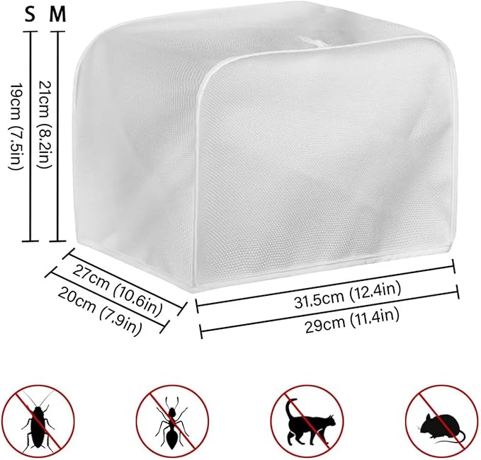 Cat Butterfly Printed Toaster Cover for Anti-Dust & Fingerprint, Cute Kitchen Small Appliance, Microwave Toaster Oven Cover Decor Accessories for Kitchen