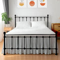 Shreem Linen Ruffled Bed Skirt with Split Corners, Gathered Style, 100% Microfiber, 28-Inch Drop, Dust Ruffle Bedskirt with Platform, Twin-XXL, Light Grey