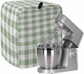 Green Plaid Stand Mixer Dust Cover with Storage Pocket & Handles, Fits All Tilt Head & Bowl Lift Modern Minimalism Kitchen Appliance Cover Organizer Buffalo Checked Art Bag Accessories, 6-8 Quart