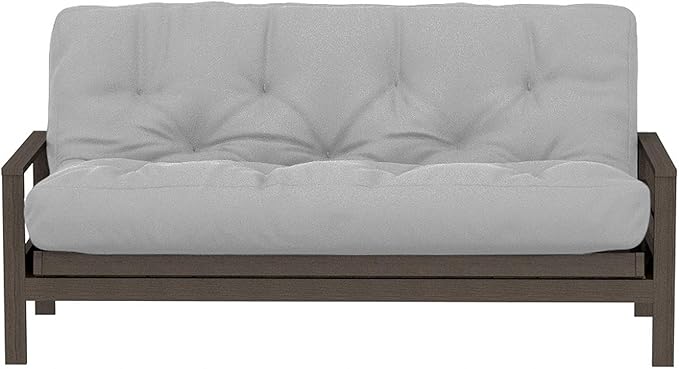 Royal Sleep Products by The Futon Factory 6 inch Foam Futon Mattress - Solid Grey Cover - Twin Size - CertiPUR Certified Foams - Made in USA - Replacement Mattress - (Frame not Included)