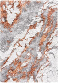SAFAVIEH Horizon Shag Collection Accent Rug - 3' x 5', Grey & Rust, Non-Shedding & Easy Care, 2-inch Thick Ideal for High Traffic Areas in Entryway, Living Room, Bedroom (HZN890P)