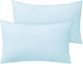 BEDELITE Flannel Pillow Cases Queen Size Set of 2, Super Soft Fleece Pillowcases with Zipper for Bedroom, Sofa, Couch,Luxury Cozy Fuzzy Velvet Pillow Shams for All Seasons(20x30 Inches,Blue)