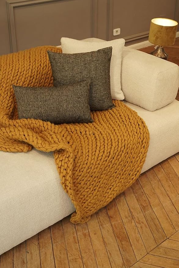 Haven & Glow Decorative Throw Pillow Cover – Rectangular Cushion Case with Zipper | Modern Sofa, Couch & Bed Accent Pillow Covers for Room, Bedroom & Home Decor | 20 x 12 inches – Silver Brown – 2 Pc