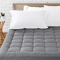 LEISURE TOWN Mattress Pad TwinXL Size Soft Cotton Mattress Cover,Quilted Fitted Mattress Topper with Deep Pocket fits 8-21 inch Mattress,Breathable Fluffy Pillow Top,Cooling Mattress Protector, Grey